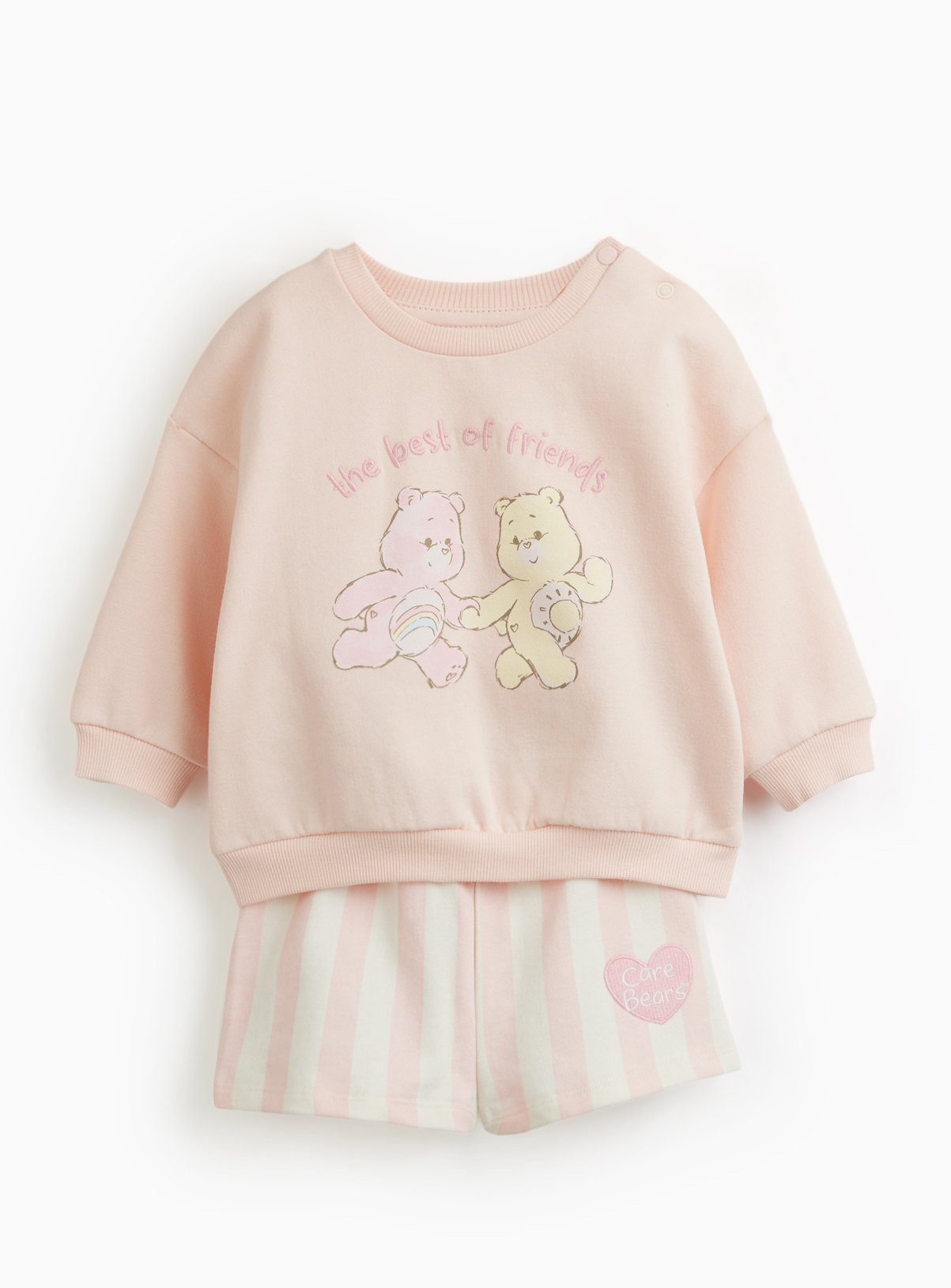 Pink Care Bears Sweatshirt & Shorts Set Up to 3 mths - Image 1 thumbnail